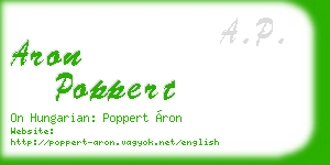 aron poppert business card